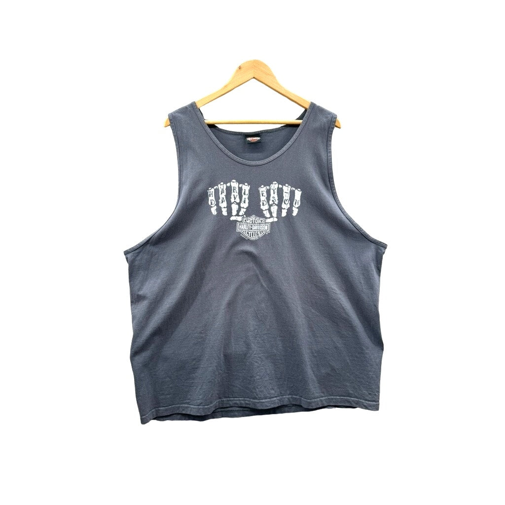 2000's Harley-Davidson Chicagoland Skull Hands Graphic Tank Top