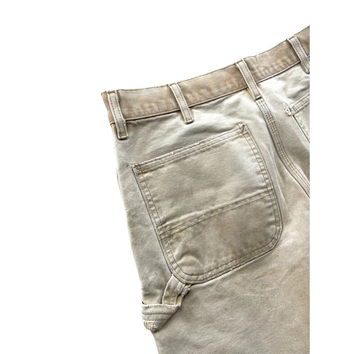 Vintage 1990's Carhartt Distressed Tan Carpenter Shorts