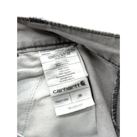 Vintage Carhartt Distressed Relaxed Fit Washed Grey Cargo Shorts 38W