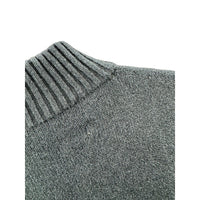 Vintage Ralph Lauren Men's Dark Gray 1/4 Zip Pullover Sweater