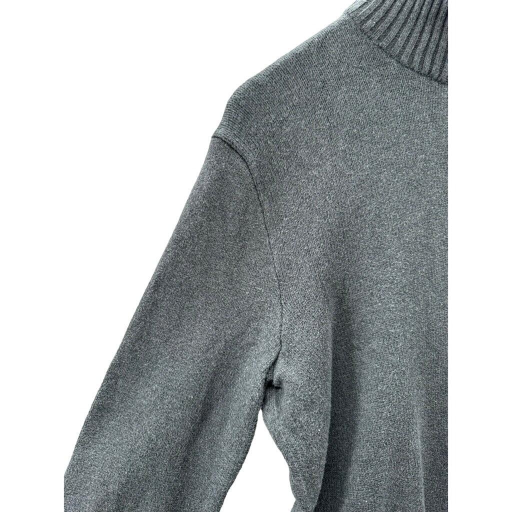 Vintage Ralph Lauren Men's Dark Gray 1/4 Zip Pullover Sweater