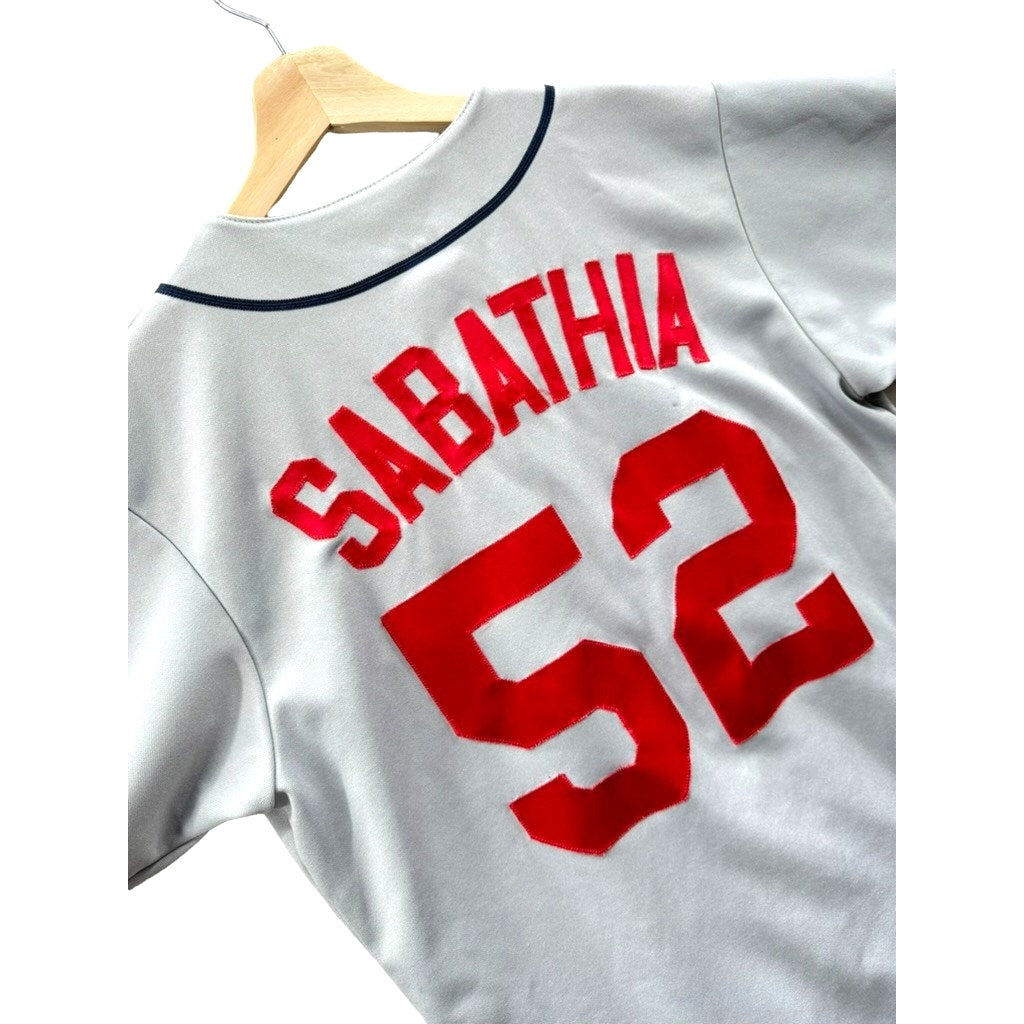 2000's Majestic Cleveland Indians C.C. Sabathia Youth Baseball Jersey