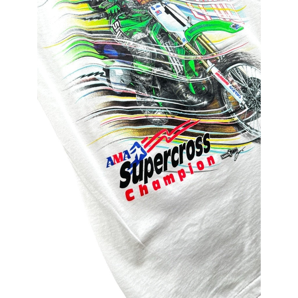 Vintage 1990's Jeff Emig AMA Supercross Champion Graphic Tee