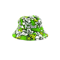 Vintage Pucker Hawaiian Floral Print Bucket Hat