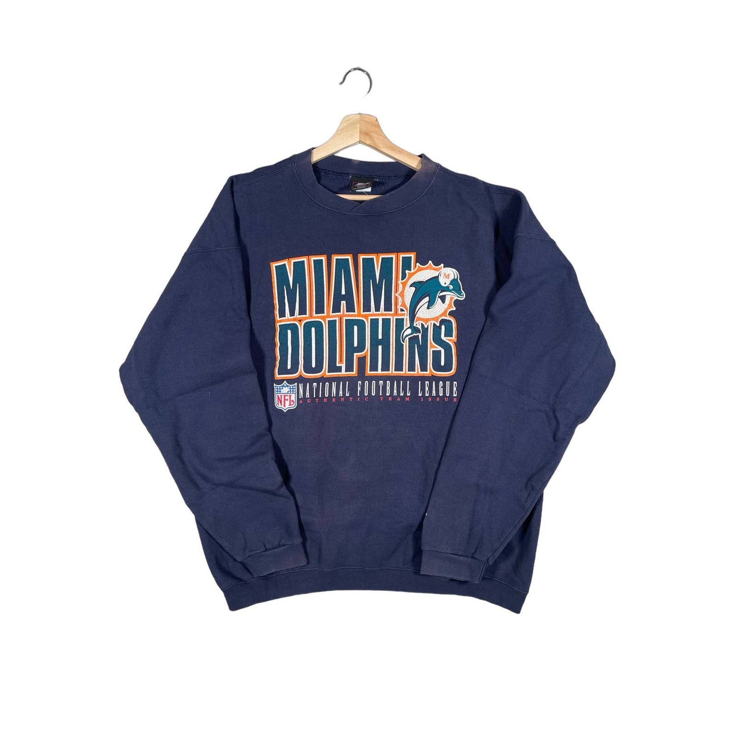 Vintage 90s Miami Dolphins Starter NFL Crewneck Authentic Team Issue