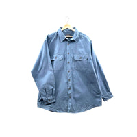 Vintage Woolrich Men's Slate Blue Chamois Button Up L/S Shirt