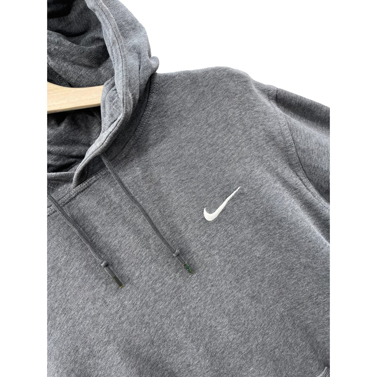 Nike Essential Charcoal Grey Embroidered Swoosh Hoodie