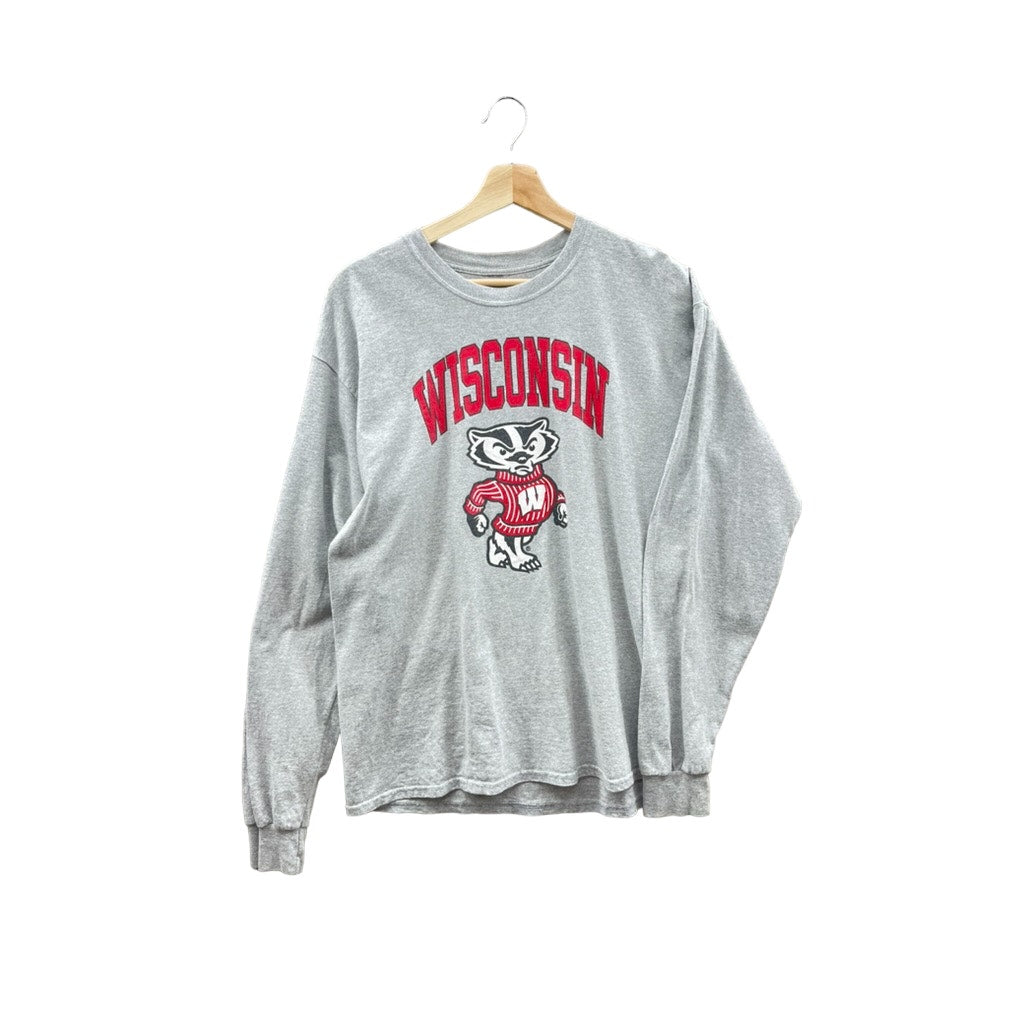 Vintage Wisconsin University Badgers College Graphic L/S Tee