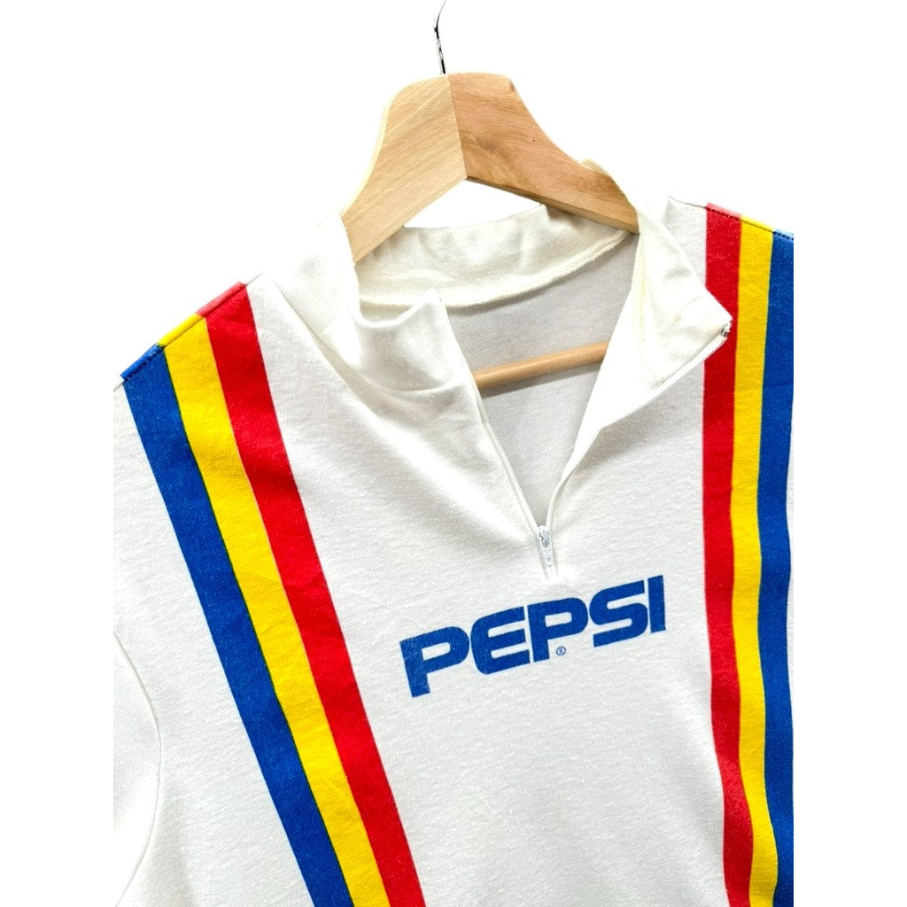 Vintage 1990's Pepsi 1/4 Zip Biking Cycling Shirt