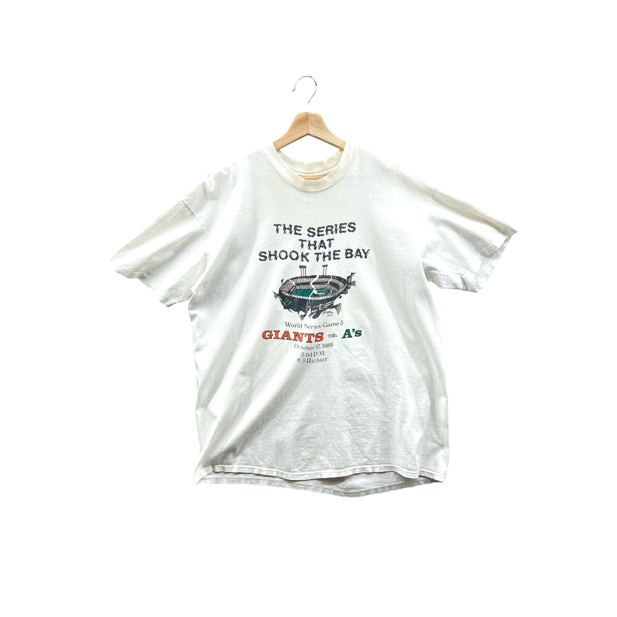 Vintage 1989 The Series That Shook The Bay World Series Graphic Tee