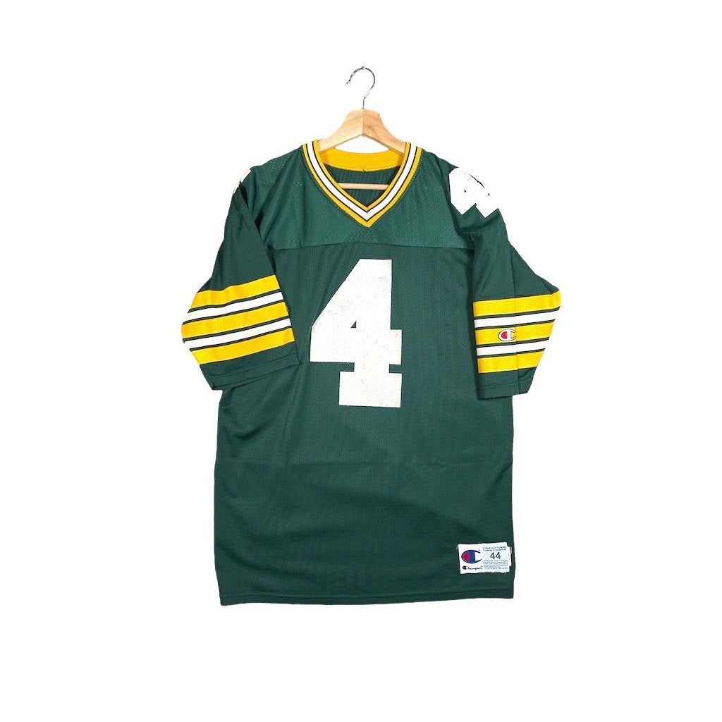 Vintage 1990's Green Bay Packers Brett Farve #4 Champion Football Jersey