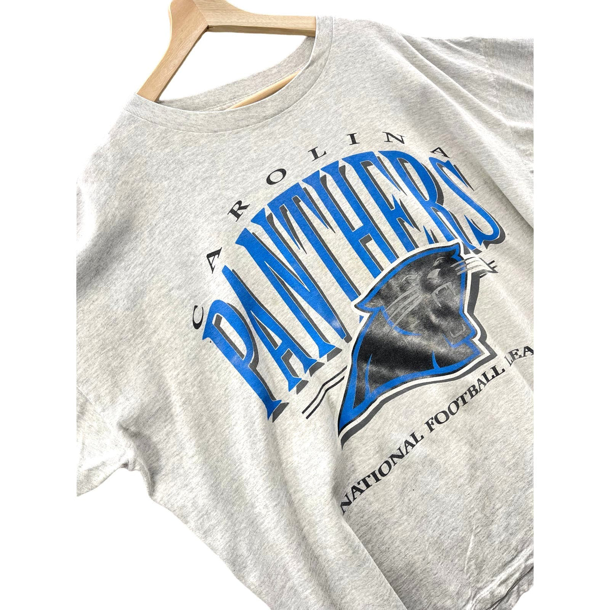 Vintage 1990's Carolina Panthers NFL Big Logo Graphic T-Shirt