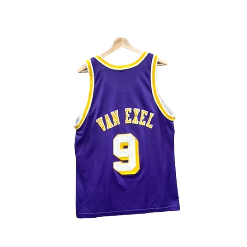 Vintage 1990's Champion LA Lakers Van Exel #9 NBA Jersey