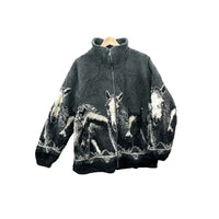 Vintage 1990's Horse Animal AOP Full Zip Fleece Jacket