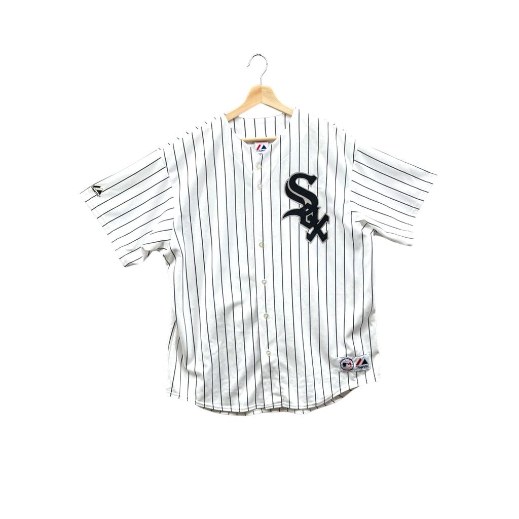 Vintage Majestic Genuine Chicago White Sox Pinstripe Baseball Jersey