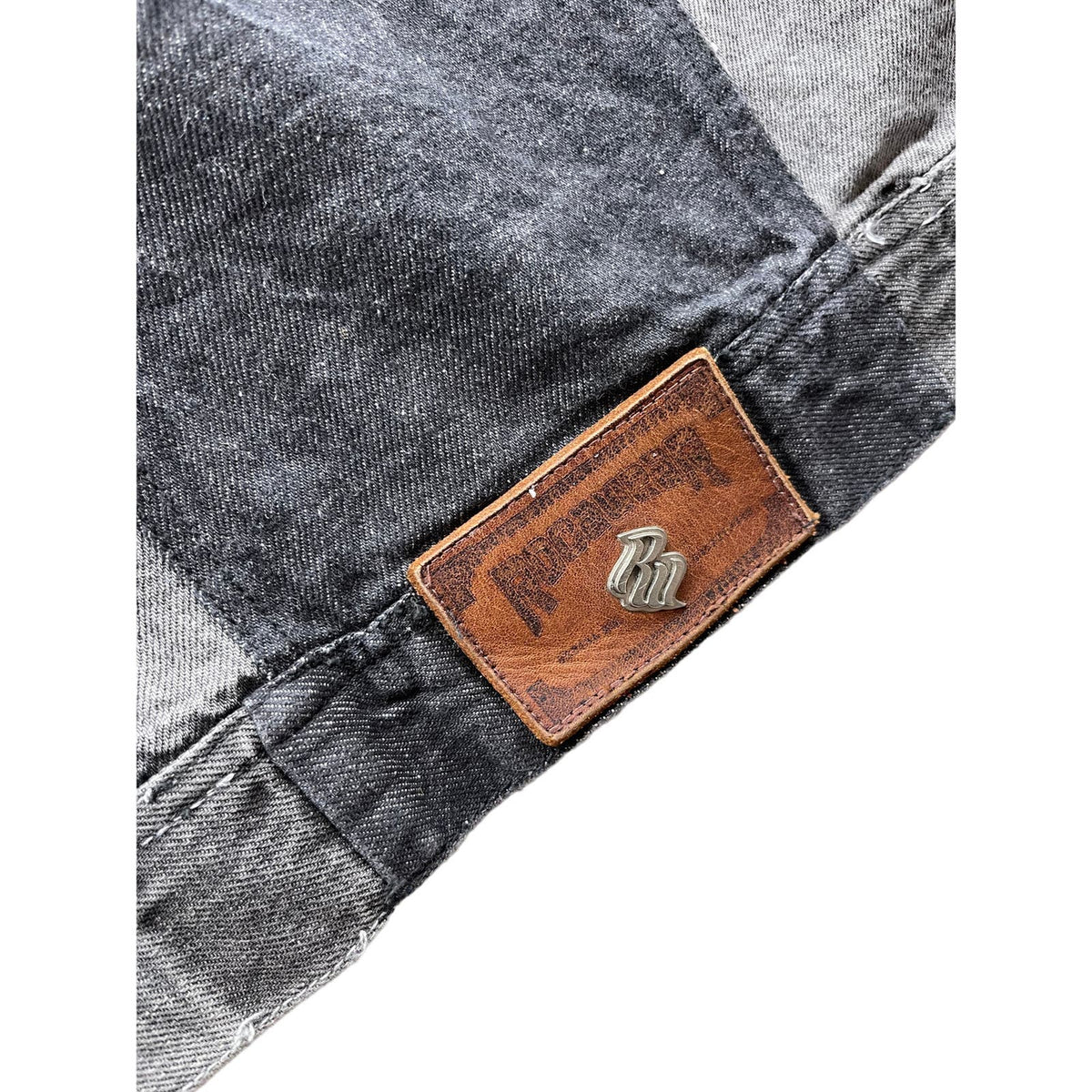 Vintage Rocawear Distressed Washed Grey Denim Workwear Jacket