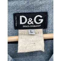 Vintage 1990's Dolce & Gabbana Light Wash Cropped Denim Jacket