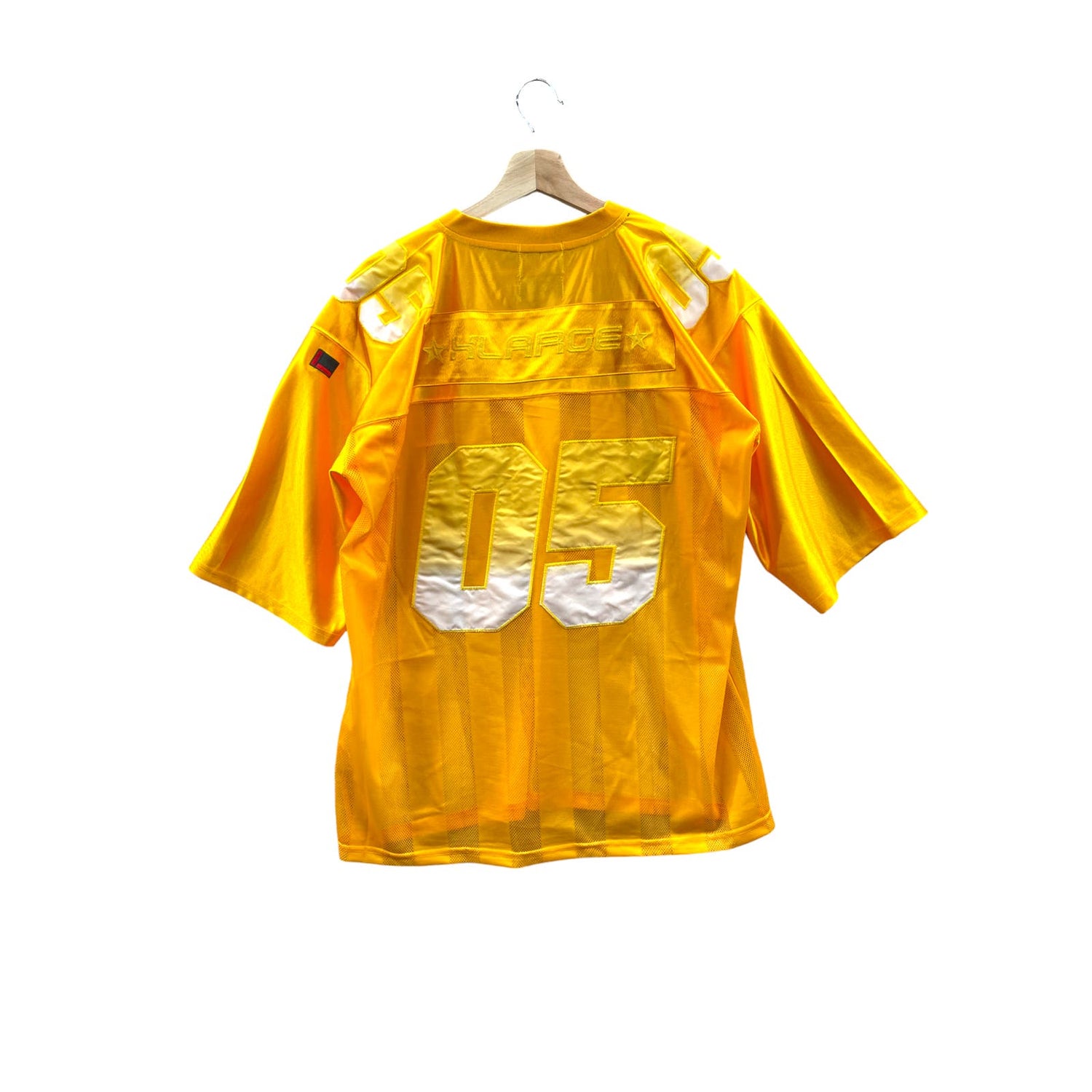 Vintage Fubu x XLARGE Yellow Gradient Mesh Football Jersey