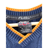 Vintage 1990's Fubu Sports Two-Tone Cable Knit Sweater Vest