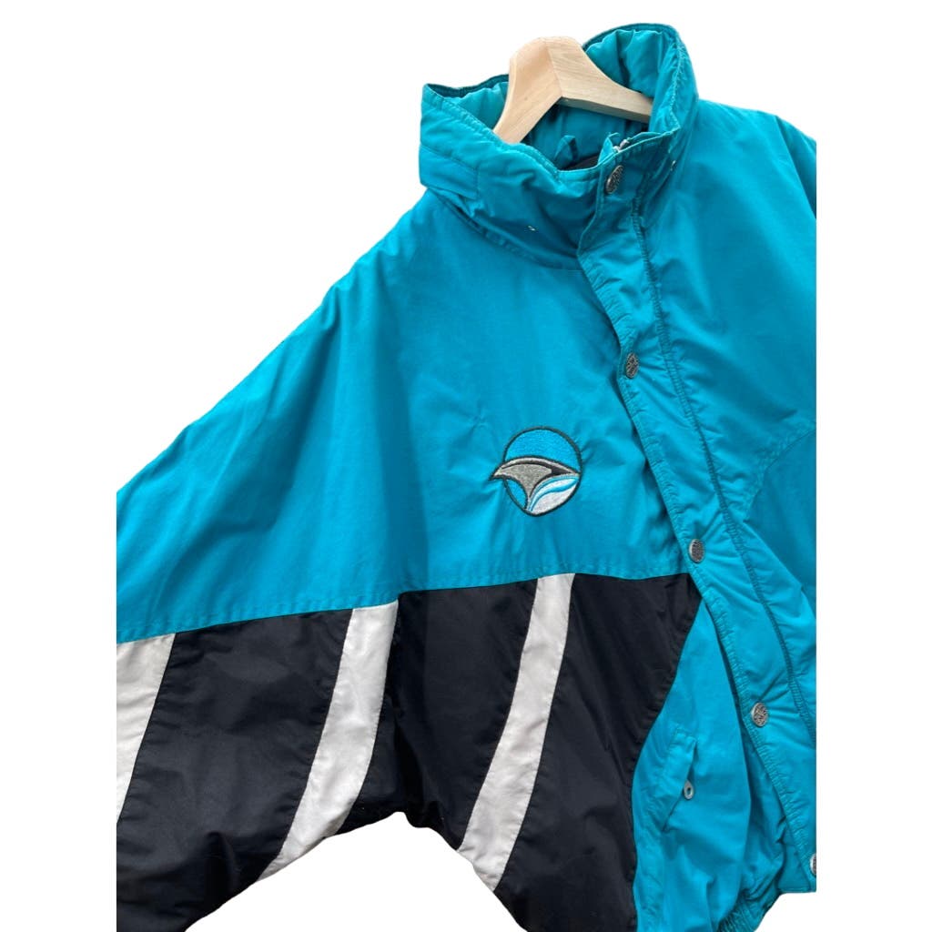 Vintage 1990's San Jose Sharks NHL Quilted Hooded Jacket