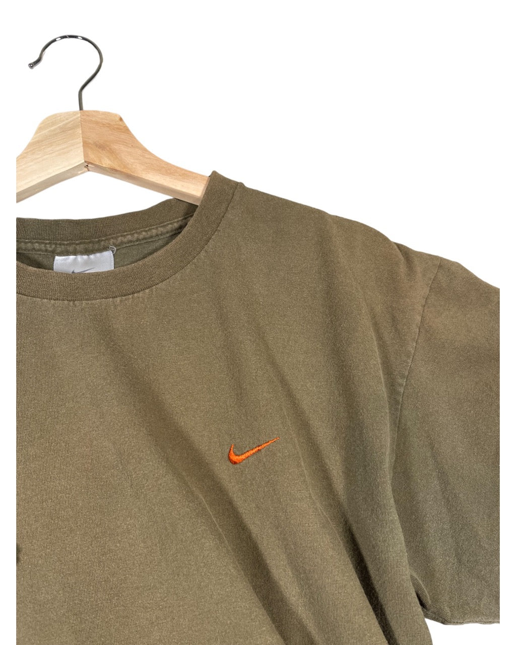 Vintage 2000's Nike Olive Green Corner Swoosh T-Shirt