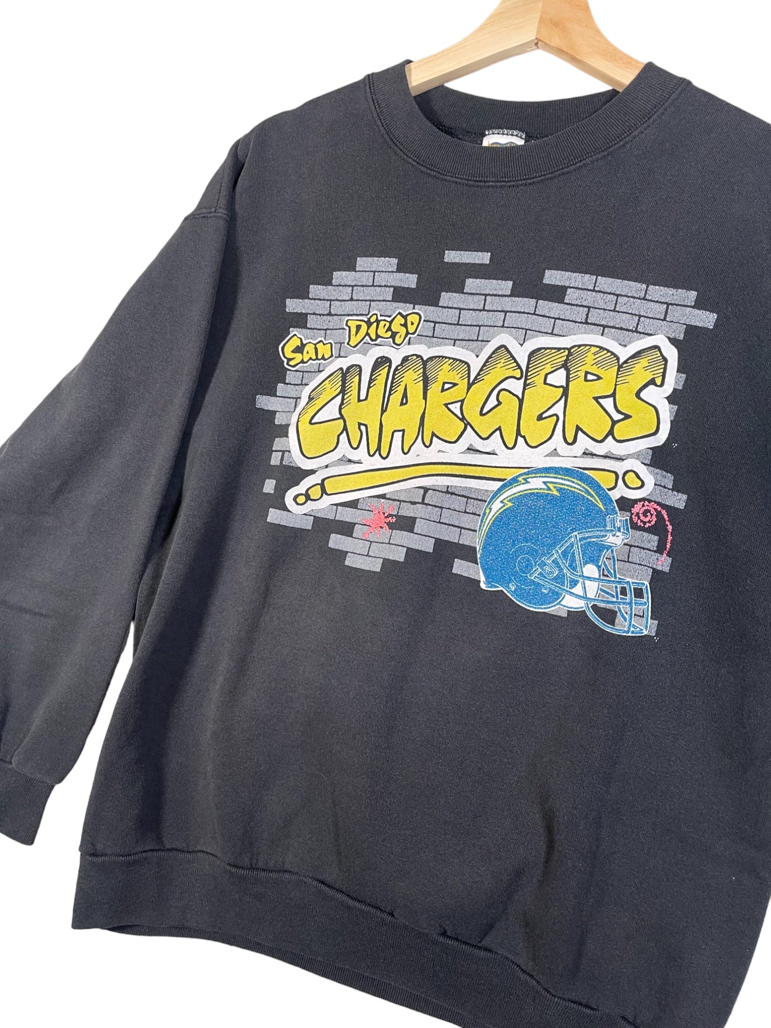 Vintage San Diego Chargers T Shirt Tee Trench Made USA Size 