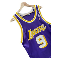 Vintage 1990's Champion LA Lakers Van Exel #9 NBA Jersey