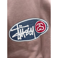 Vintage 1990's Stussy Faded Brown Geometric Design Script Logo Crewneck