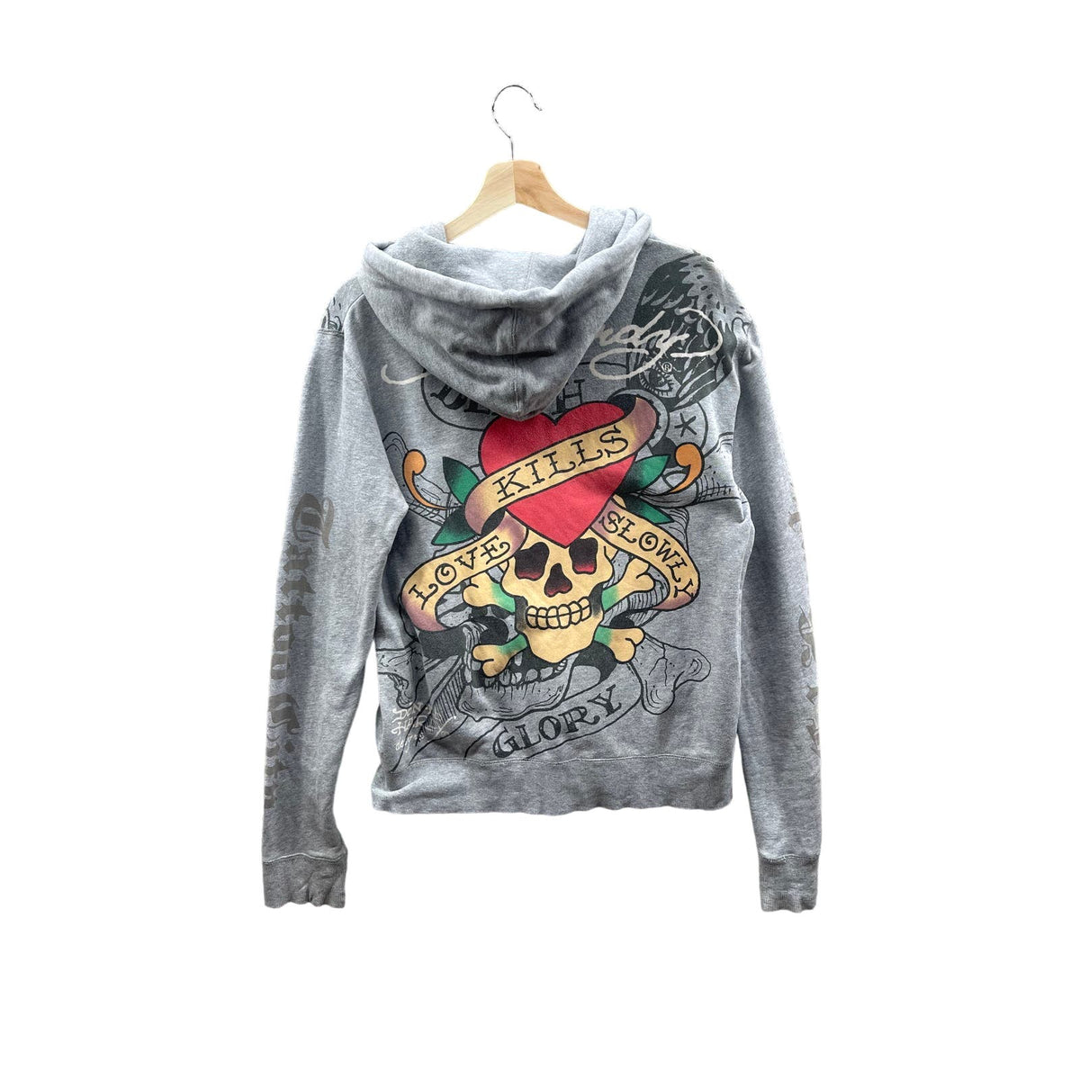 Vintage Ed Hardy by Christian Audigier Love Kills Slowly Hoodie