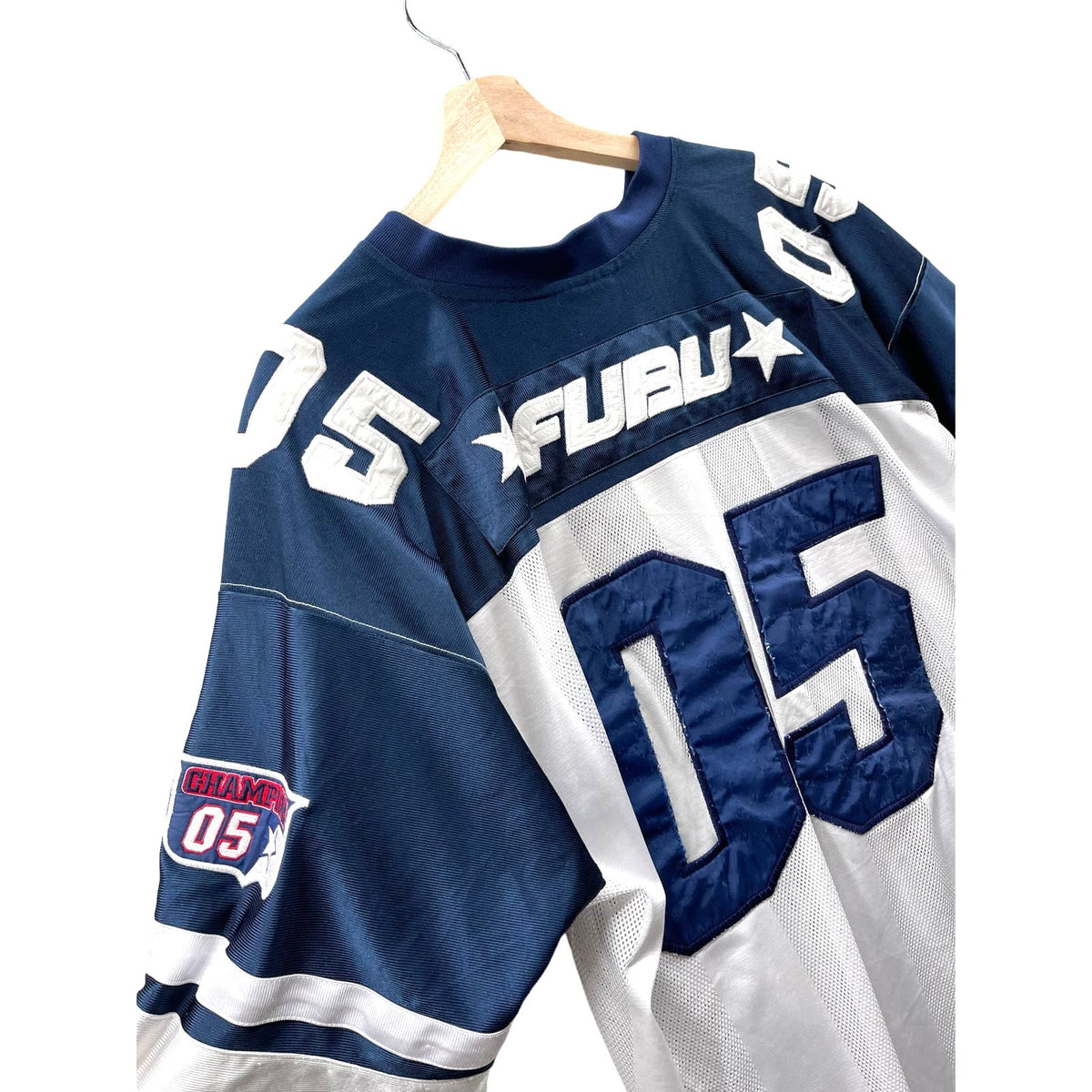 Vintage Fubu The Collection Blue/White Mesh Football Jersey