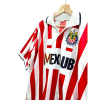 Vintage Chivas C.D. Guadalajara Mexlub Striped Soccer Futbol Jersey