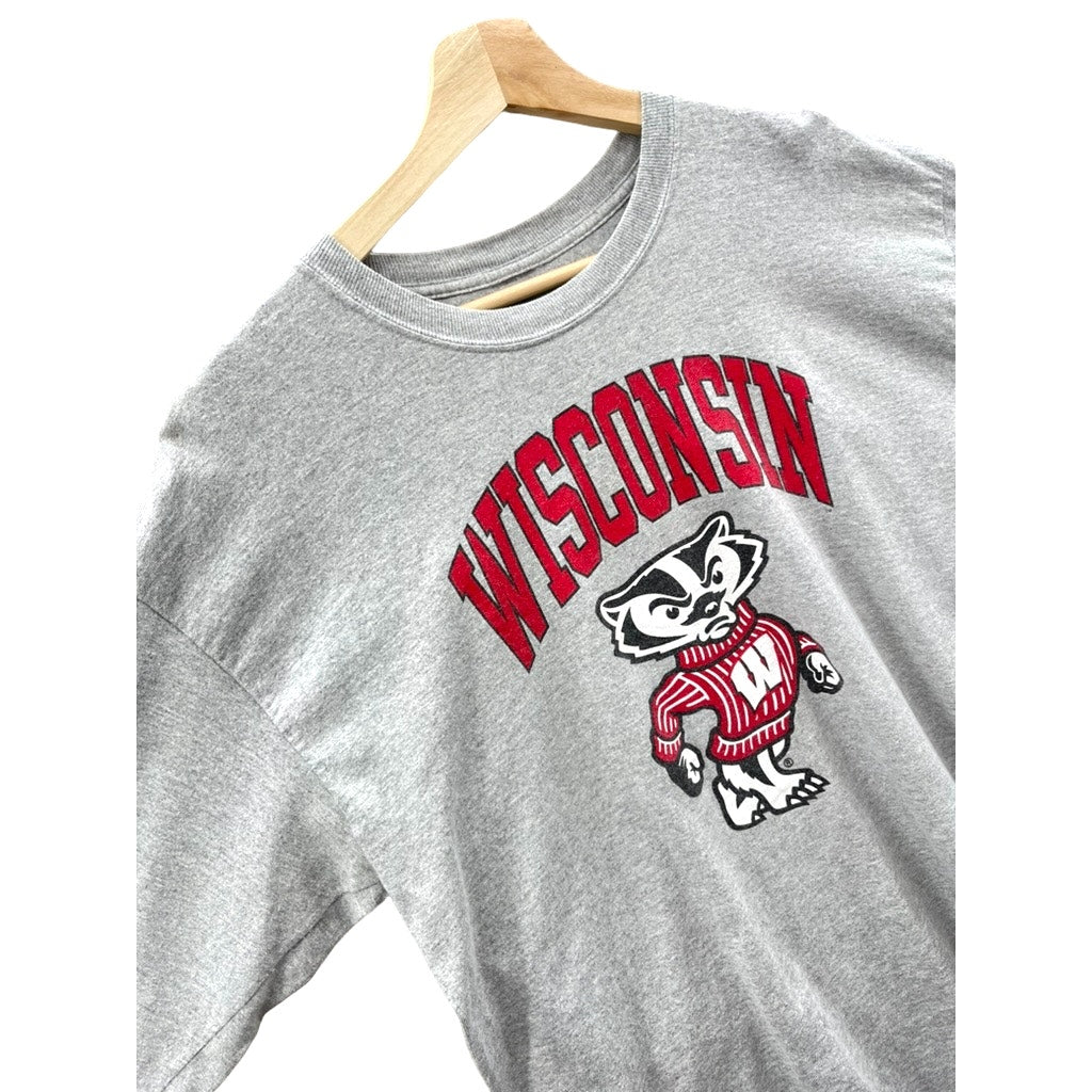 Vintage Wisconsin University Badgers College Graphic L/S Tee