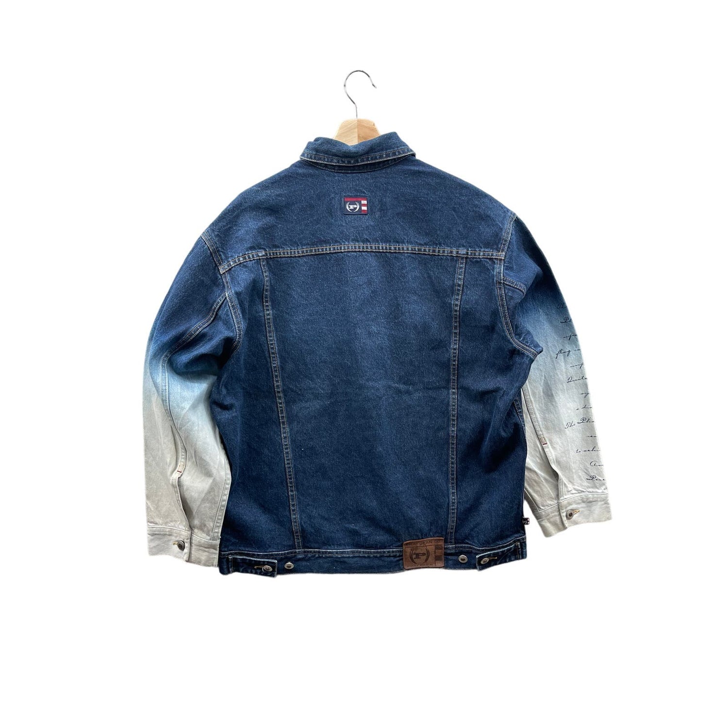 Vintage 1990's Phat Farm Gradient Denim Trucker Jacket