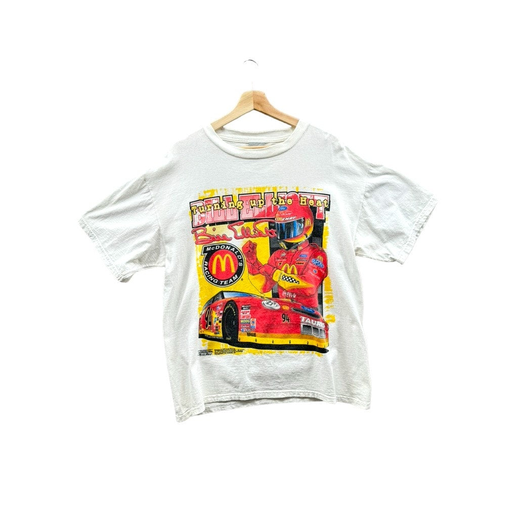 Vintage Bill Elliott McDonalds Racing Team NASCAR Graphic Tee