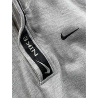 Vintage 2000's Nike Men's FitDry Swoosh Grey 1/4 Zip Pullover