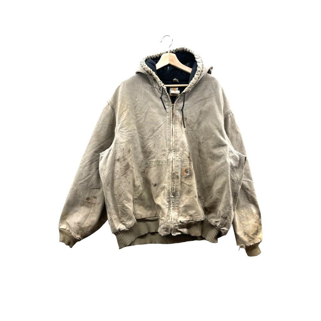 Vintage Carhartt Distressed Canvas Zip Up Jacket