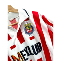 Vintage Chivas C.D. Guadalajara Mexlub Striped Soccer Futbol Jersey