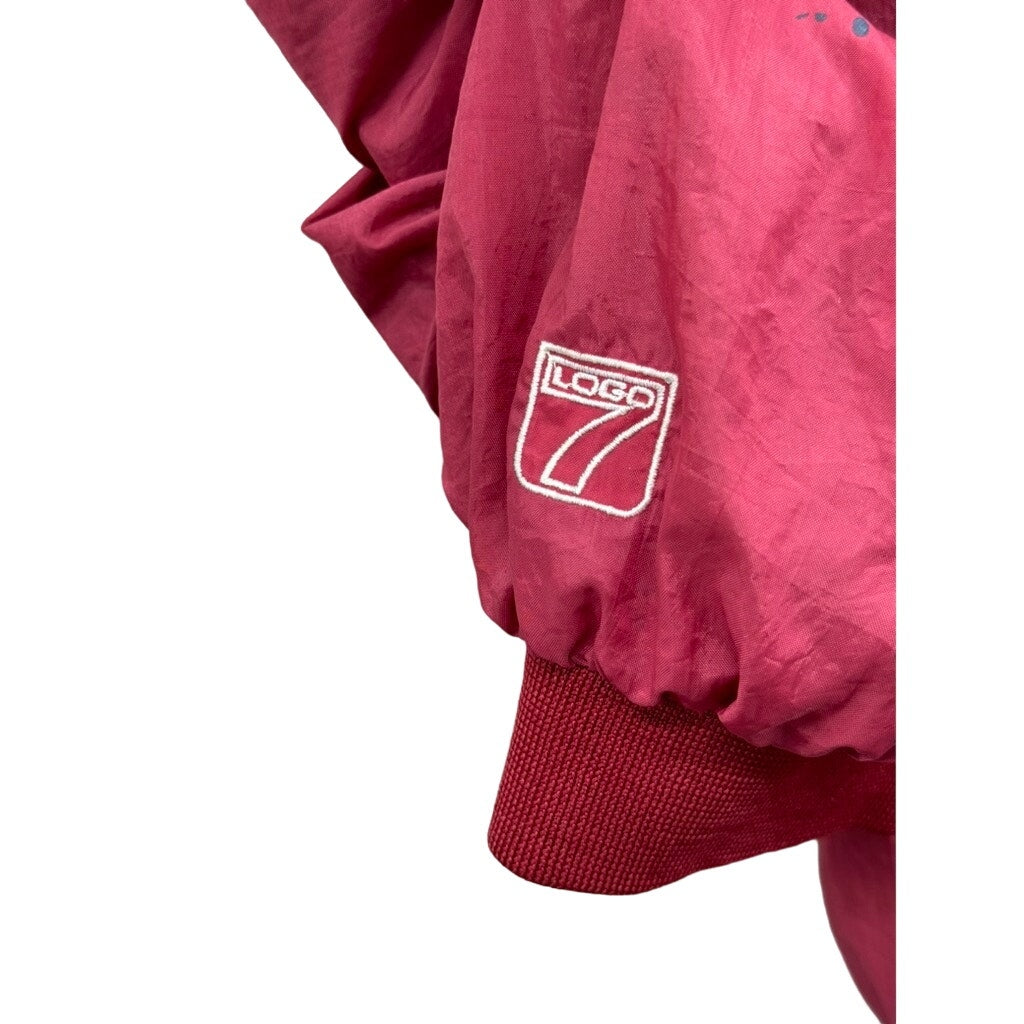 1990's Logo 7 Arkansas University Distressed Pullover Windbreaker