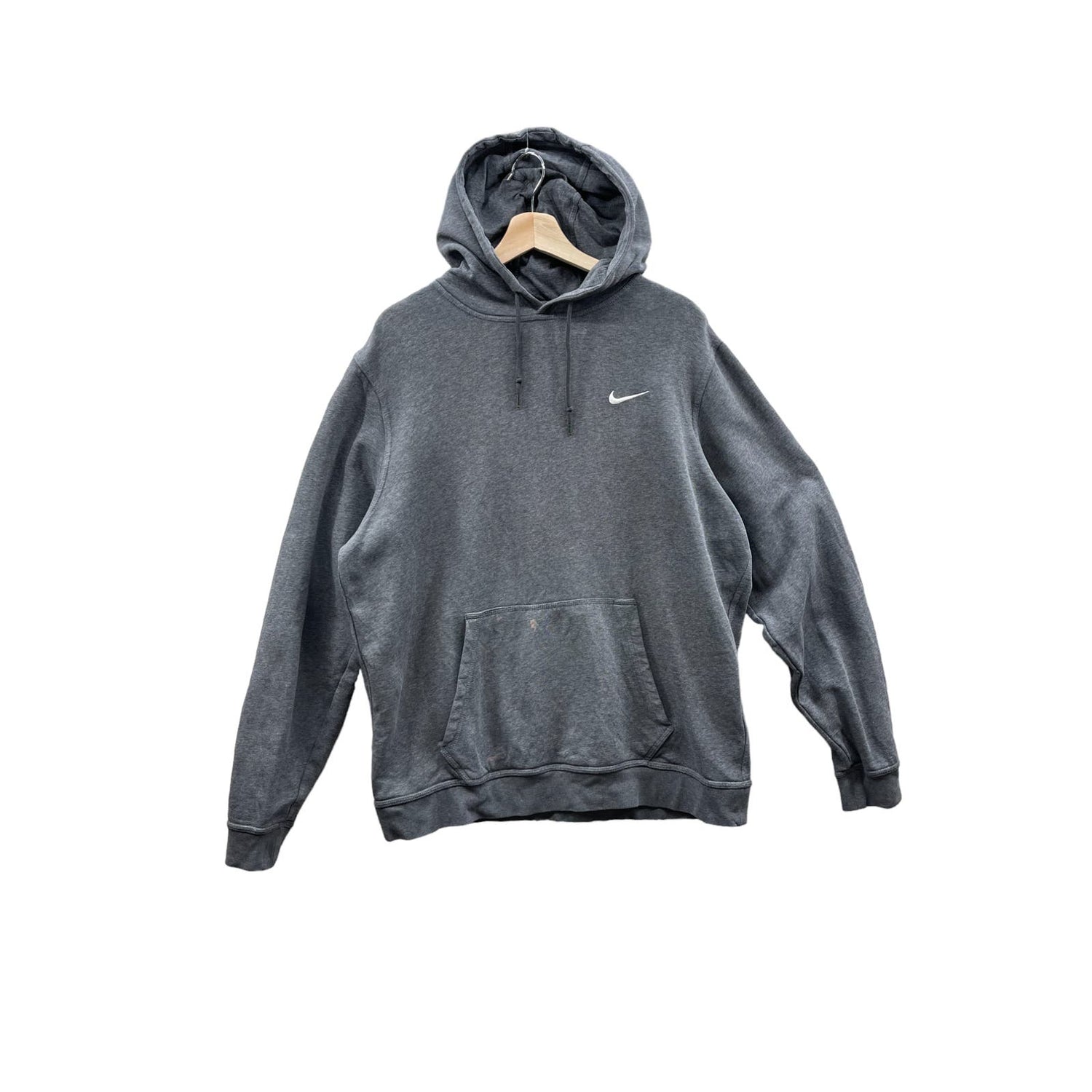 Nike Essential Charcoal Grey Embroidered Swoosh Hoodie