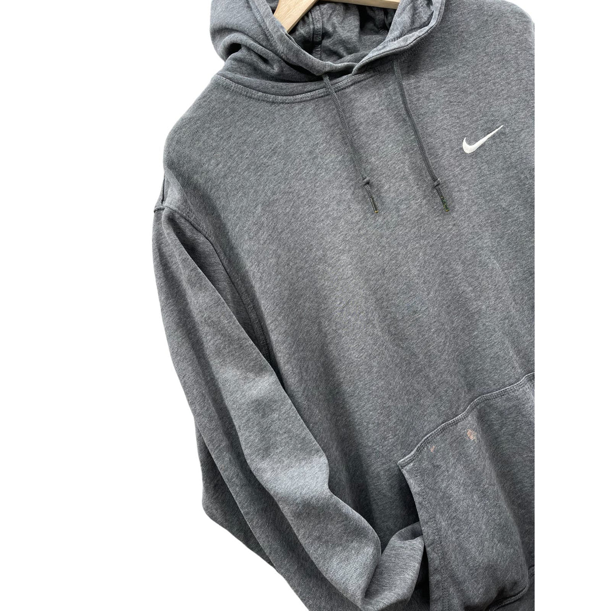 Nike Essential Charcoal Grey Embroidered Swoosh Hoodie