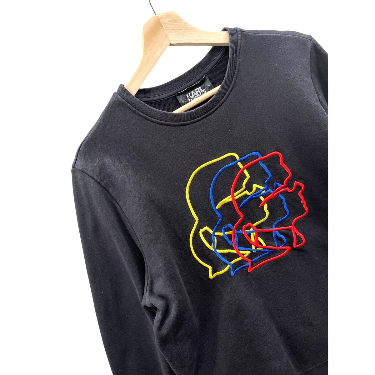 Vintage Karl Lagerfeld Abstract Graphic Embroidered Sweatshirt