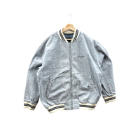 Vintage Sean John Light Grey Denim Bomber Jacket