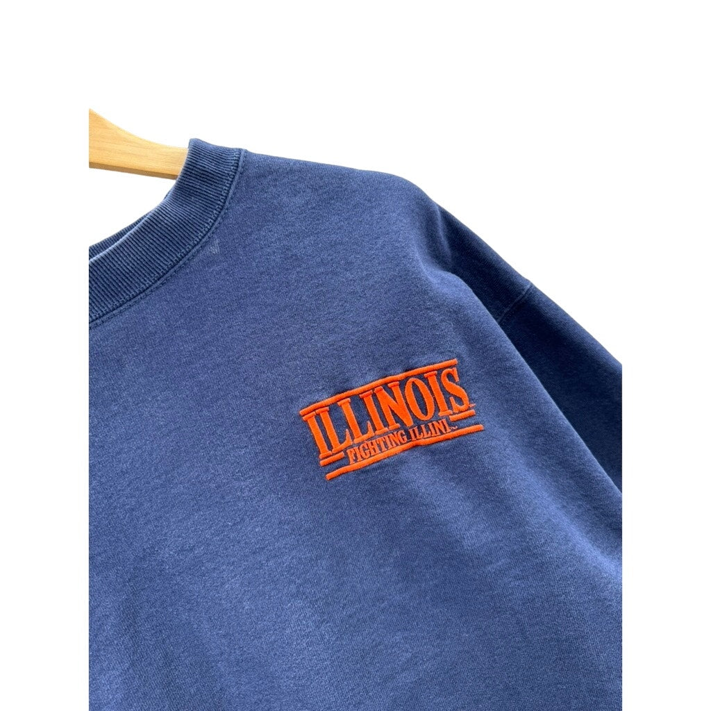 1990's Illinois Fighting Illini Embroidered College Crewneck