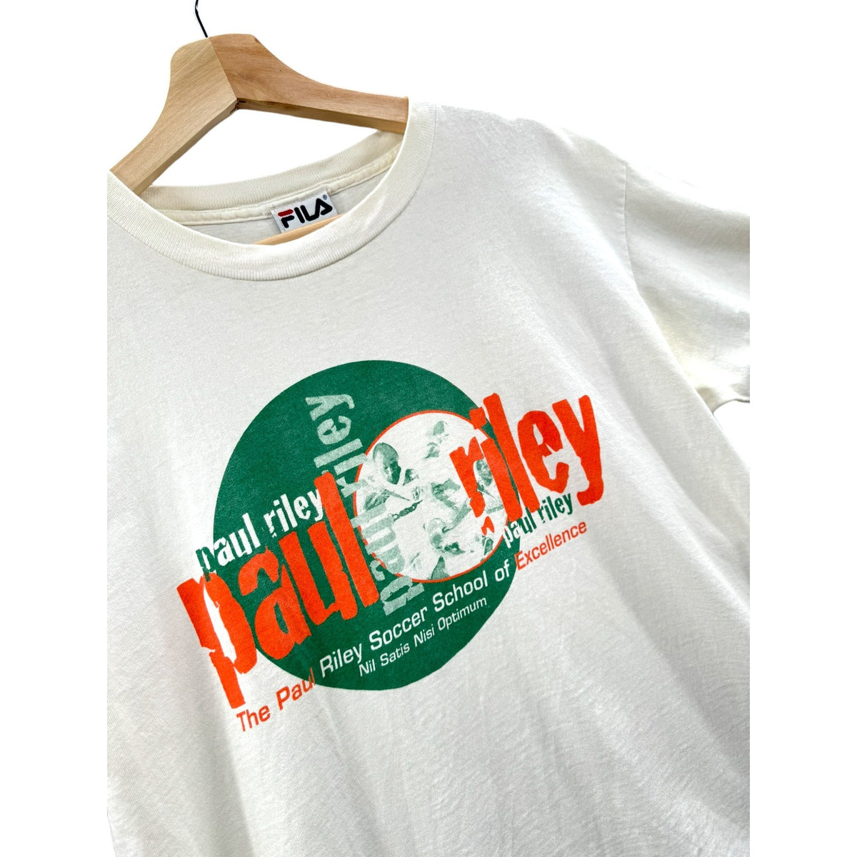 Vintage 1990's FILA Soccer Paul Riley Soccer School Graphic Tee