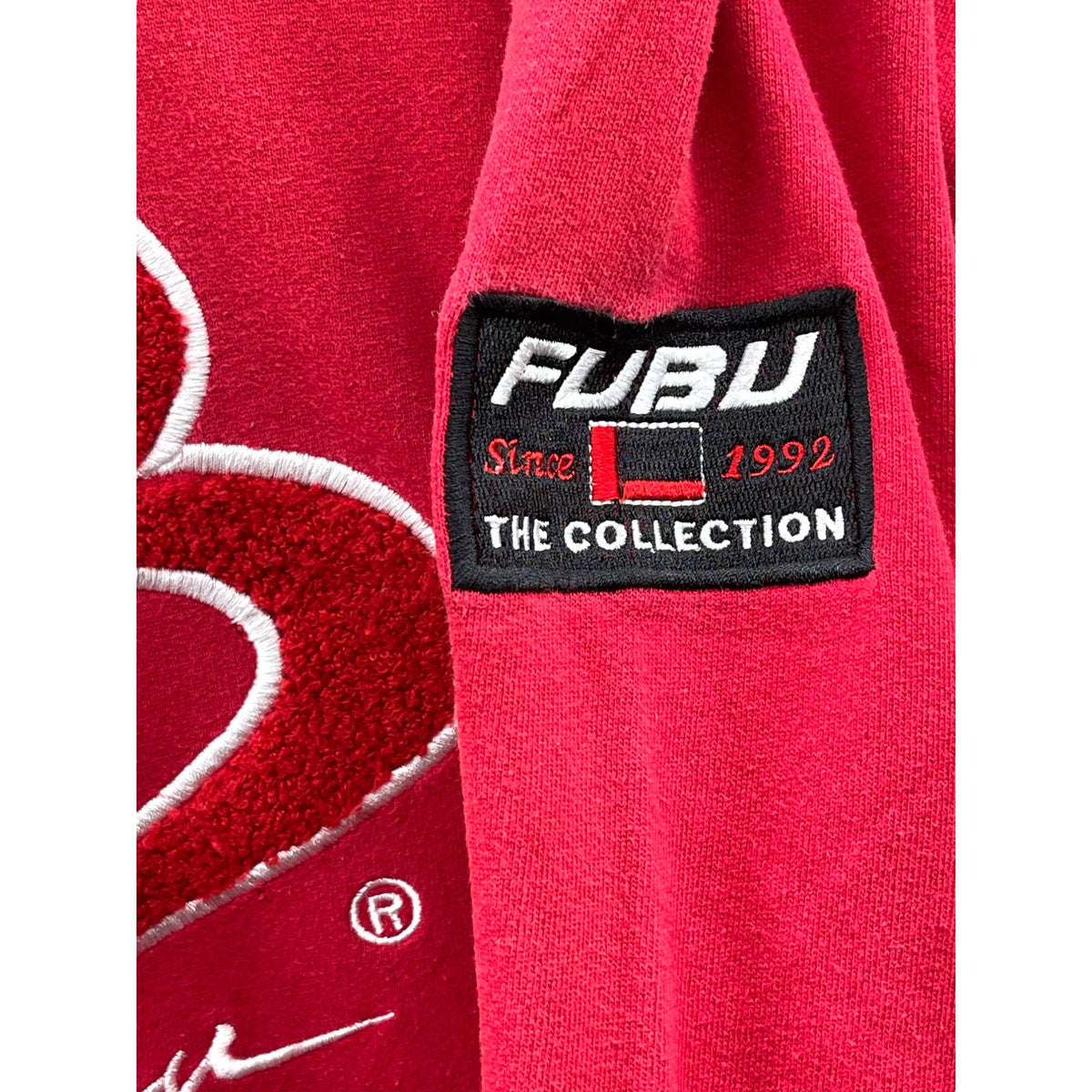 Vintage 1990's Fubu Shaggy Fleece Embroidered Logo Crewneck