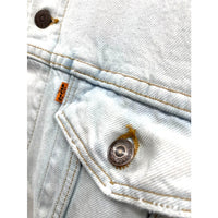 Vintage 1990's Levi's Orange Tab Distressed Denim Trucker Jacket