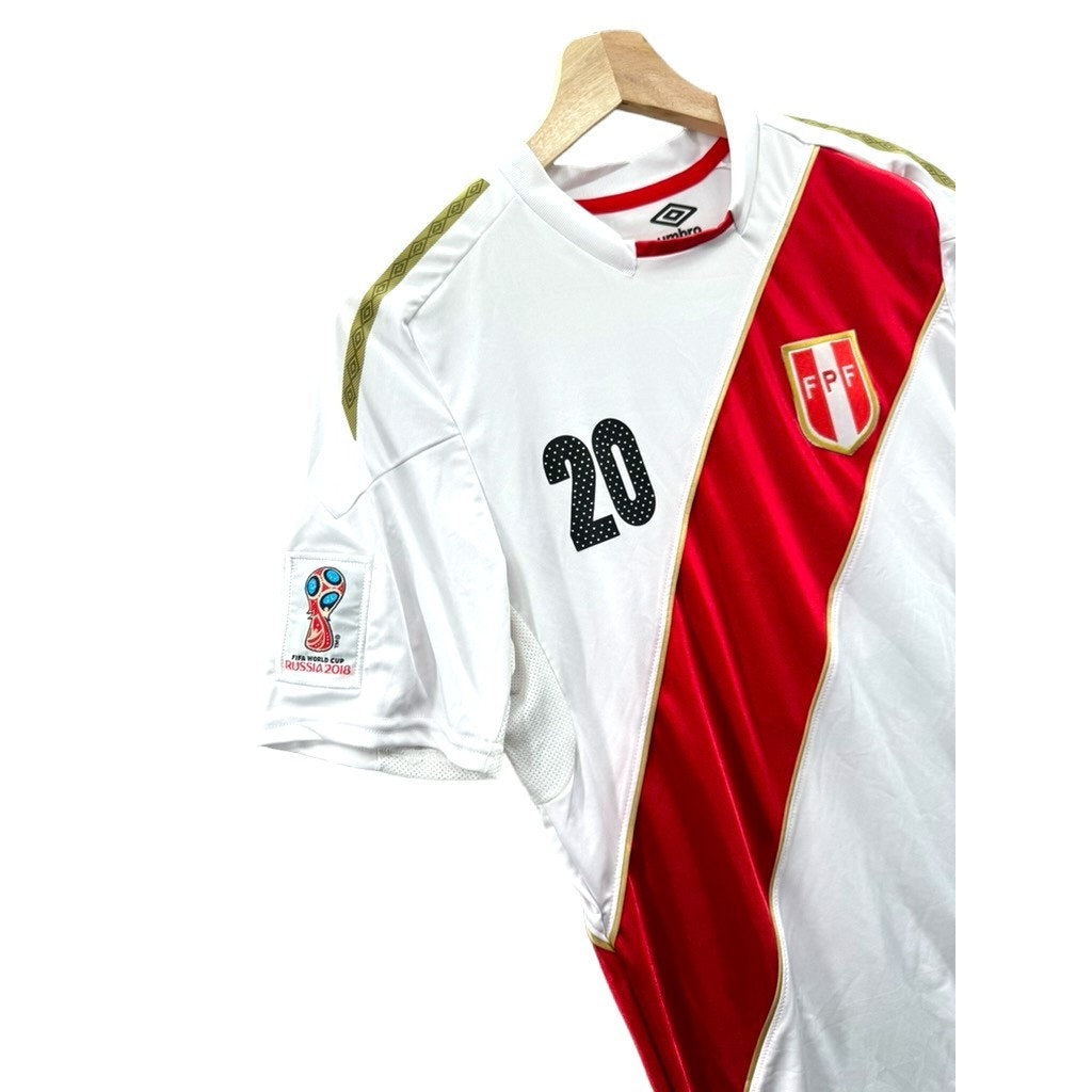 Umbro FPF Peru 2018 FIFA World Cup Flores #20 Soccer Jersey