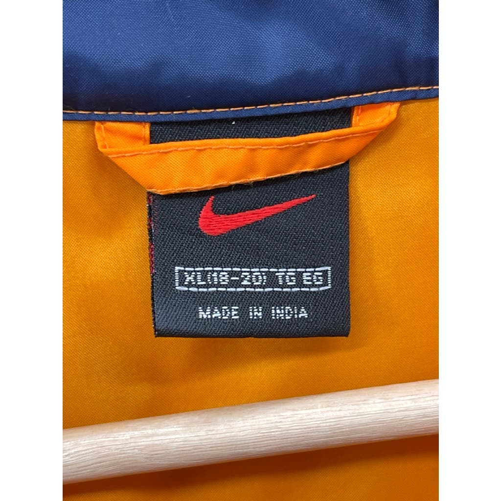 Vintage 1990's Nike Neon Orange/Navy Lightweight Windbreaker