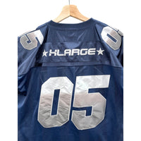 Vintage Fubu x XLARGE Navy Gradient Mesh Football Jersey