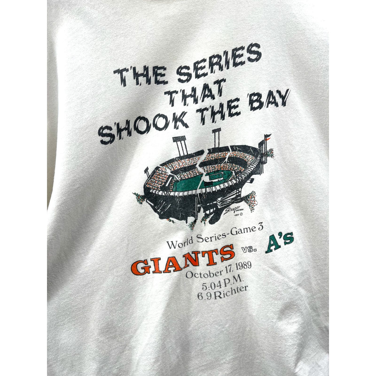 Vintage 1989 The Series That Shook The Bay World Series Graphic Tee